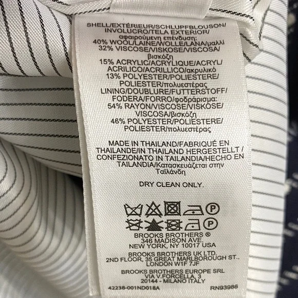 Brooks Brothers Navy Dress with White Dots - Picture 6 of 6